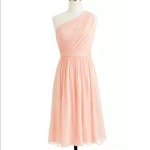 JCrew Kylie Misty Rose one shoulder dress Sz P0